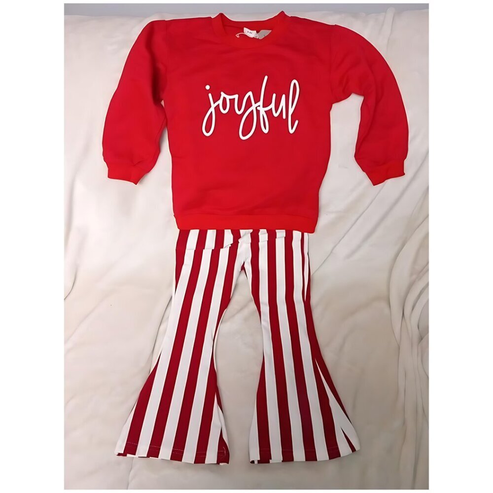 NWT Joyful Red and White Kids Matching Set